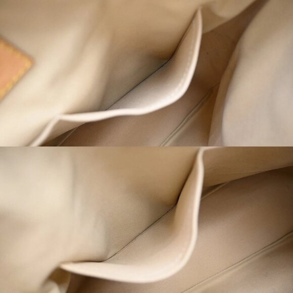 LOUIS VUITTON Siracusa MM Shoulder Bag Damier Azur Leather White - Picture 12 of 16